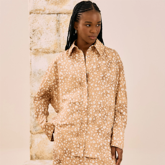 Camisa Oversized Animal Print