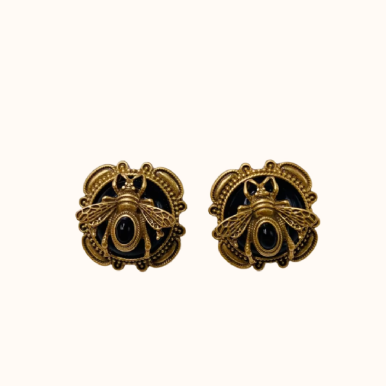 Brinco Vintage Abelha Em Resina 1061710