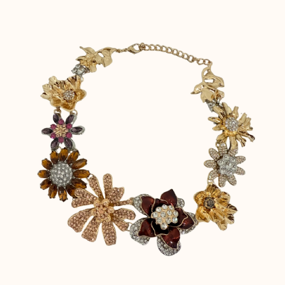 Chocker Maxi Floral Pedraria 2033211