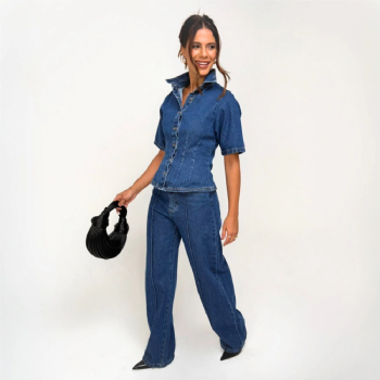 Colete Jeans Nervure Line