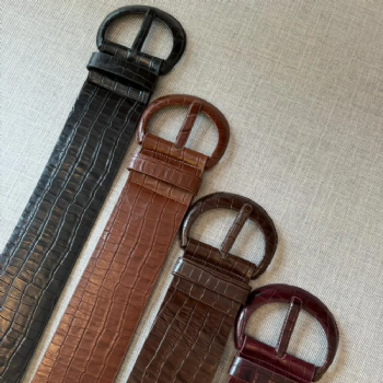 Cinto Maxi Couro Croco