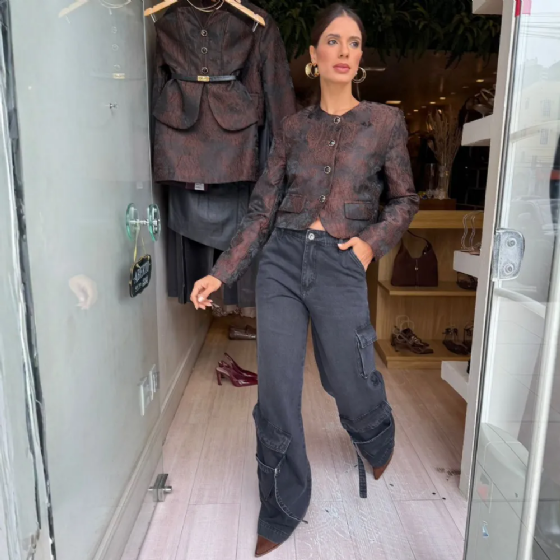 Jaqueta Bomber Jacquard