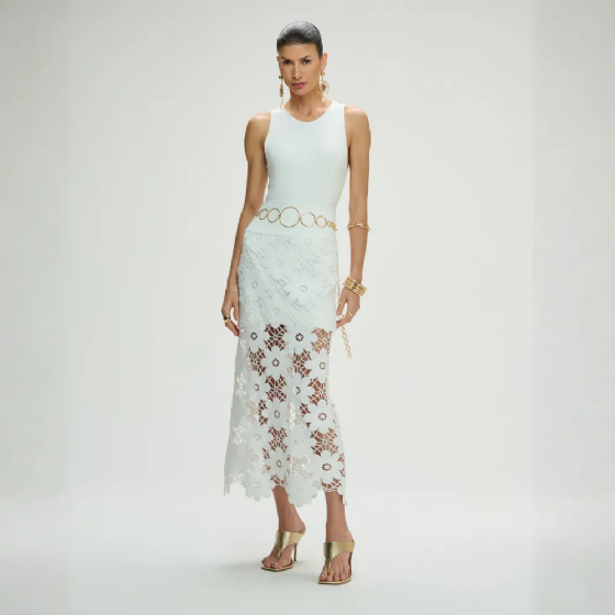 Saia Maxi Midi Renda