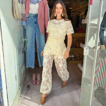 Calça Renda Floral