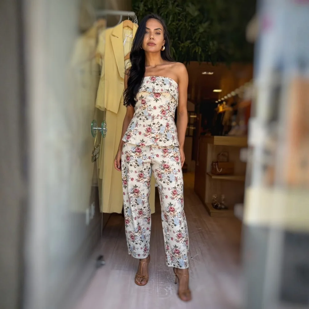 Conj Blusa Tom Q Caia/Calça Ballon