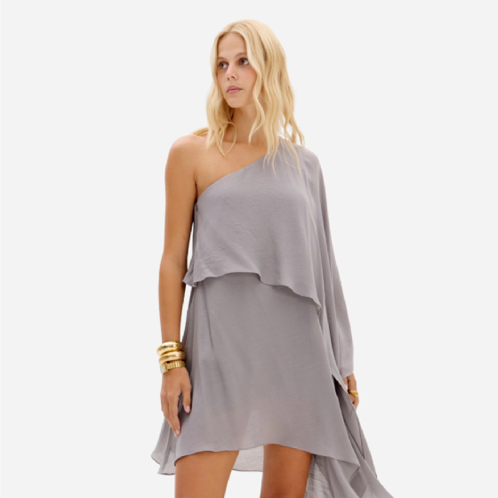 Vestido Assi Curto Ombro Único