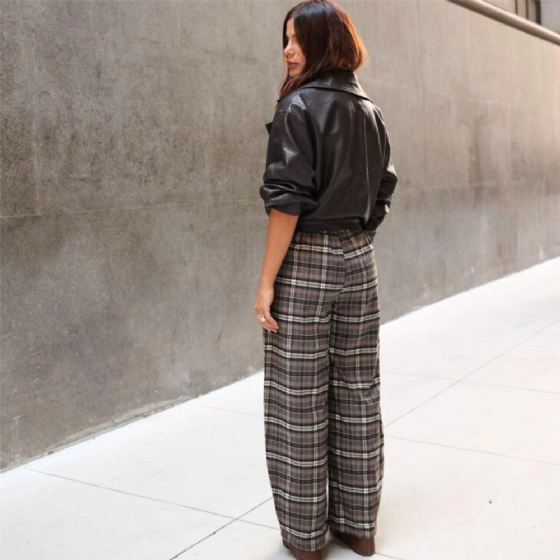 Calça Pantalona Xadrez