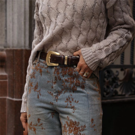 Calça Jeans Bordada