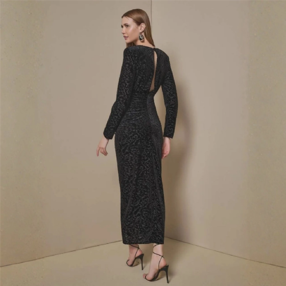 Vestido Midi Franz Fenda Veludo