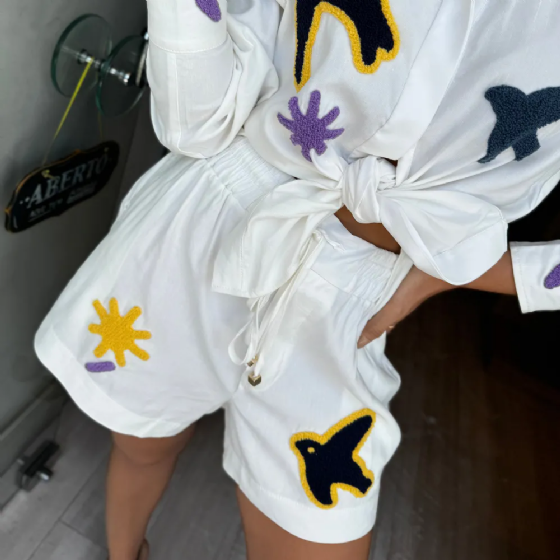 Short Alfai C/Amarr E Bordados