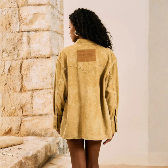Jaqueta Oversized Estilo Shacket