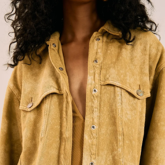 Jaqueta Oversized Estilo Shacket