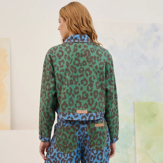 Jaqueta Sarja Estampada