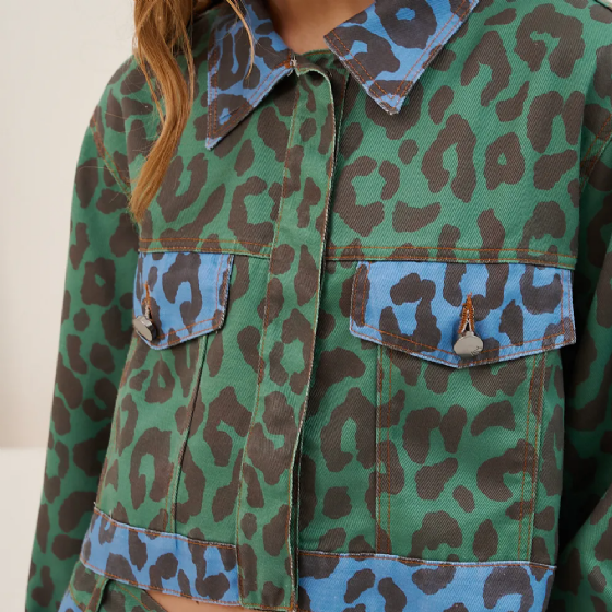 Jaqueta Sarja Estampada