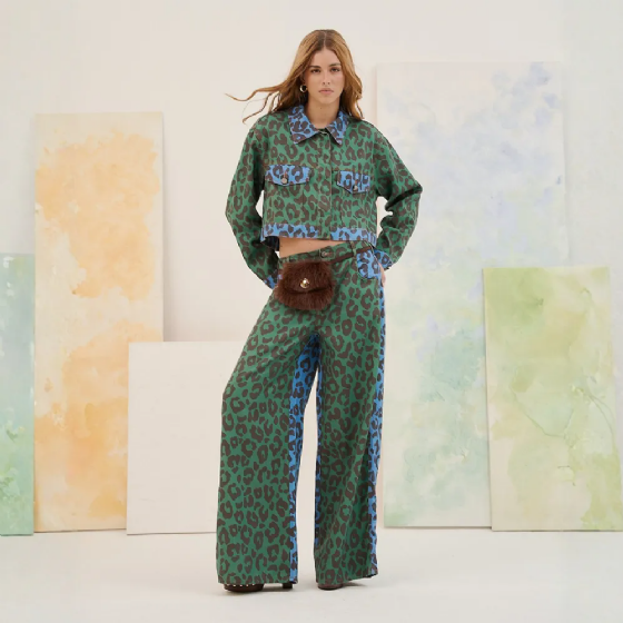 Jaqueta Sarja Estampada