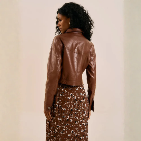 Jaqueta Cropped Pu