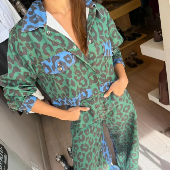 Jaqueta Sarja Estampada