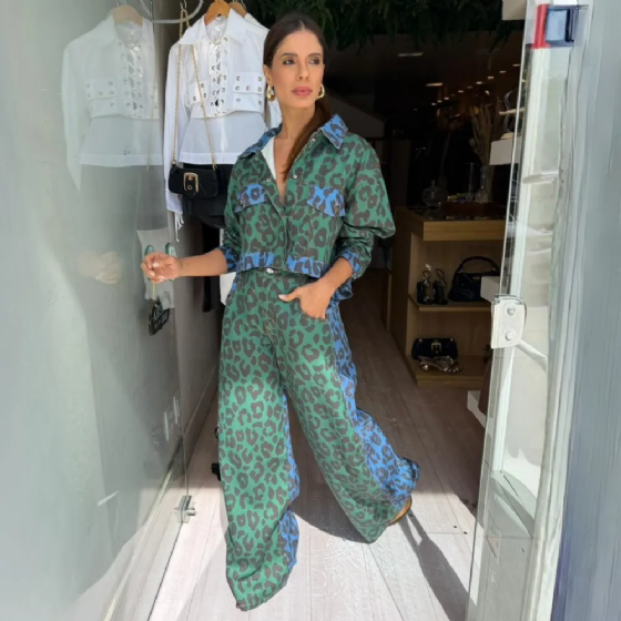 Jaqueta Sarja Estampada