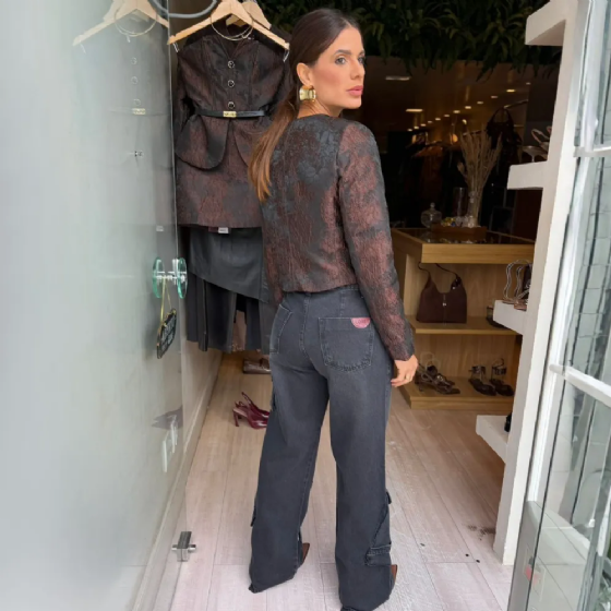 Jaqueta Bomber Jacquard