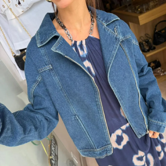 Jaqueta Jeans Franjas Tennesse