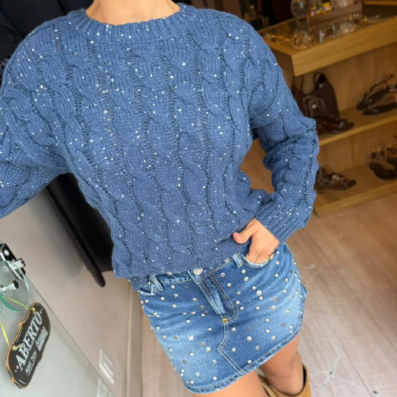 Blusa Tricot C/Detalhe Trançado
