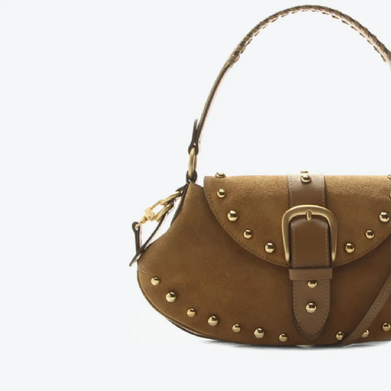 Bolsa Shoulder Lauren Camurça Média