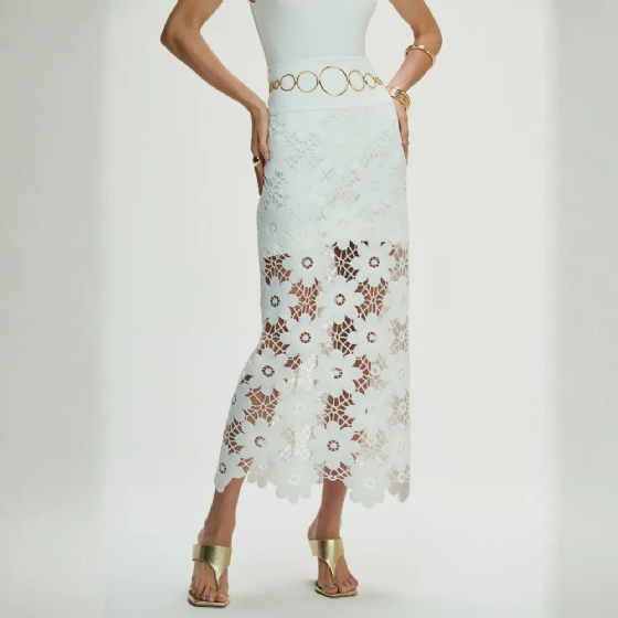 Saia Maxi Midi Renda