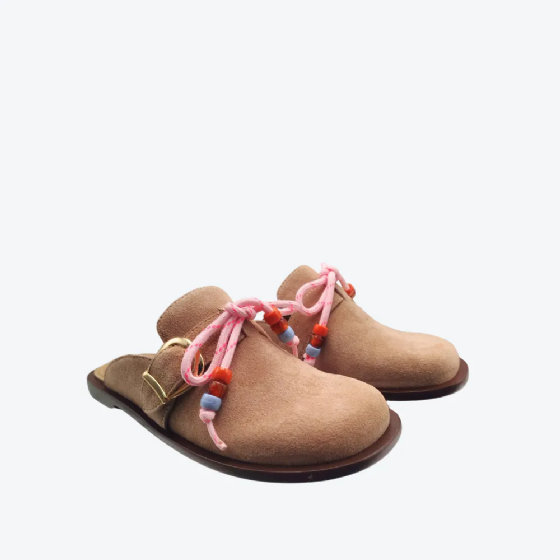 Sapato Mule Camurça