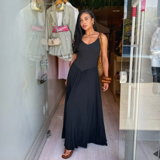 Vestido Amina Canelado