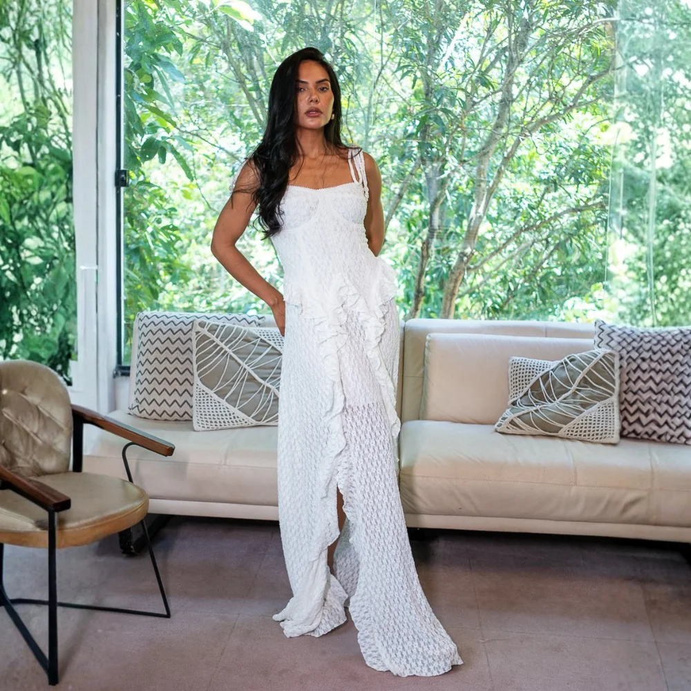 Vestido Longo Renda C/Babados