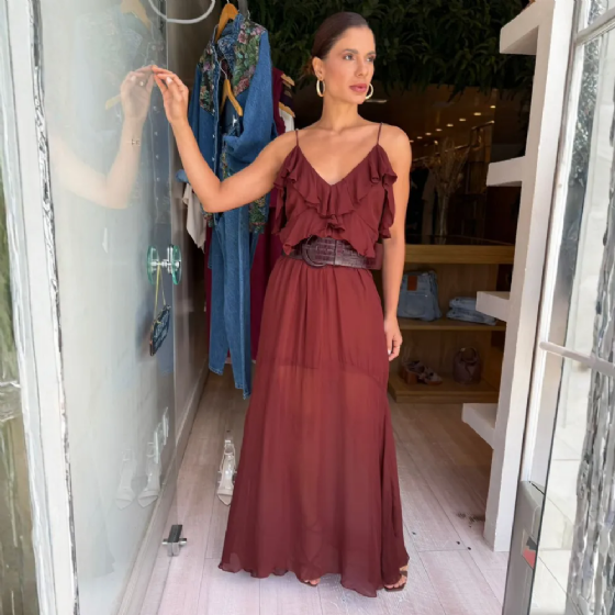Vestido C/Bab E Transparência