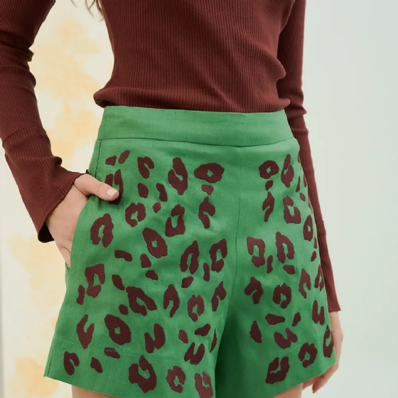 Short Em Alfaia C/Estampa Frontal