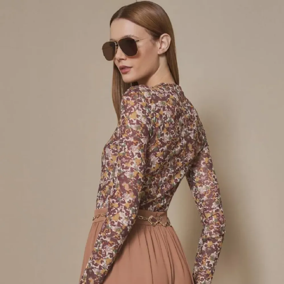 Blusa De Tule Mg Lg Magic Flower