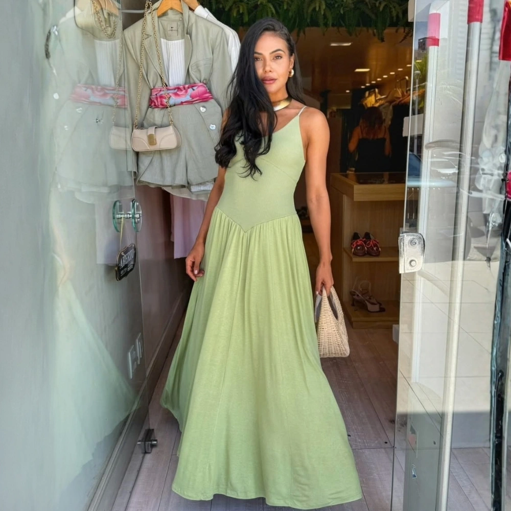 Vestido Amina Canelado