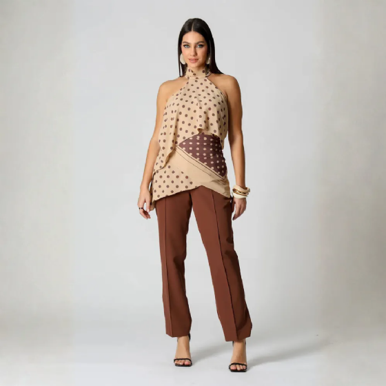 Blusa Assi Poá C/Cava Americana