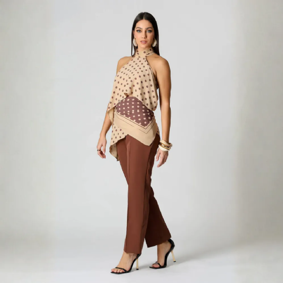 Blusa Assi Poá C/Cava Americana