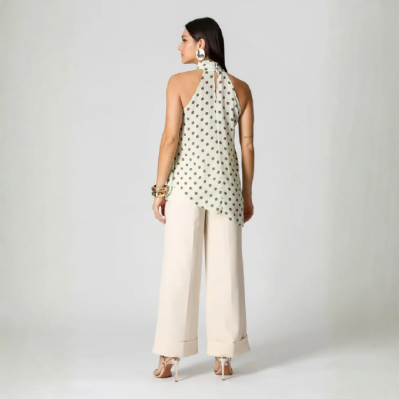 Blusa Assi Poá C/Cava Americana