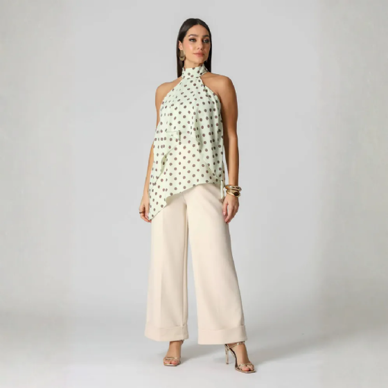Blusa Assi Poá C/Cava Americana