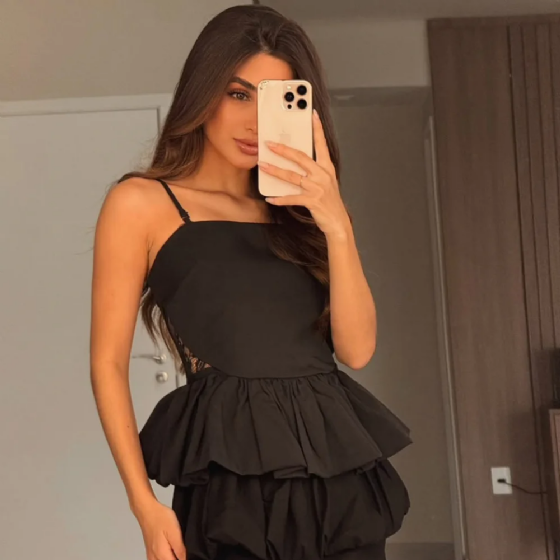 Blusa Peplum Detalhe Renda