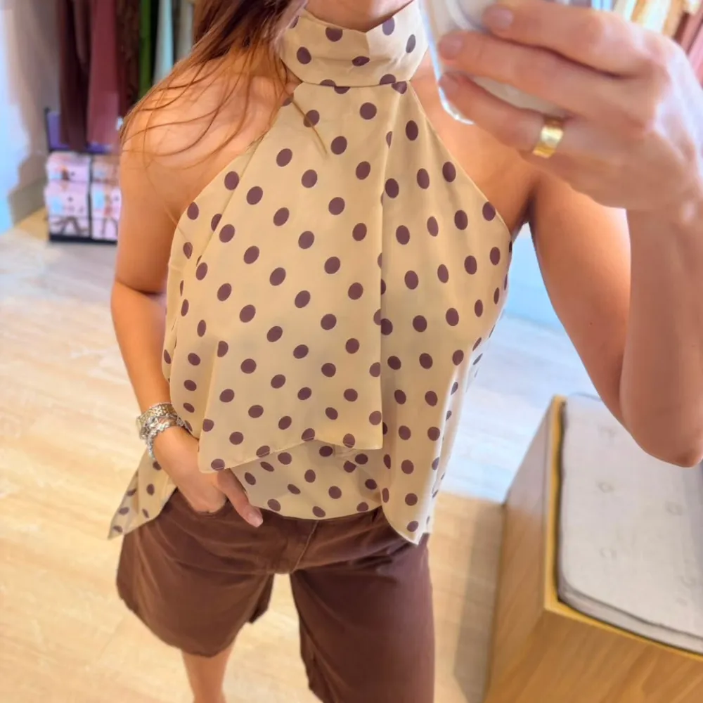 Blusa Assi Poá C/Cava Americana
