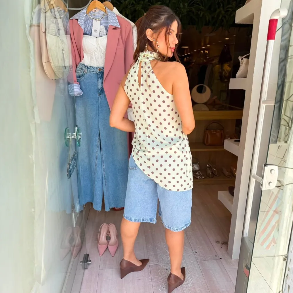 Blusa Assi Poá C/Cava Americana
