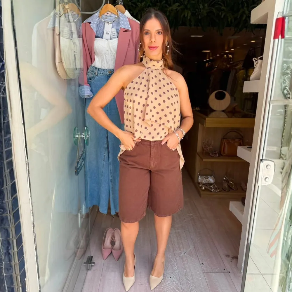Blusa Assi Poá C/Cava Americana