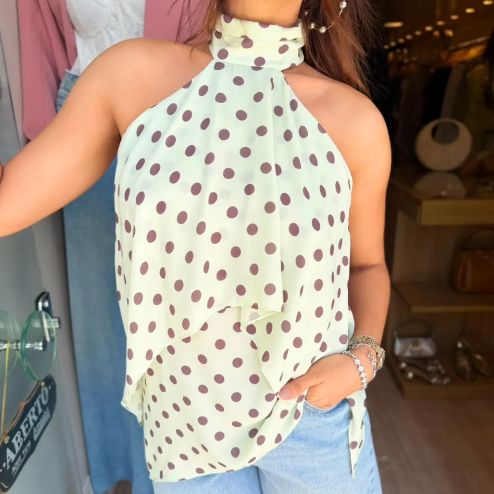 Blusa Assi Poá C/Cava Americana