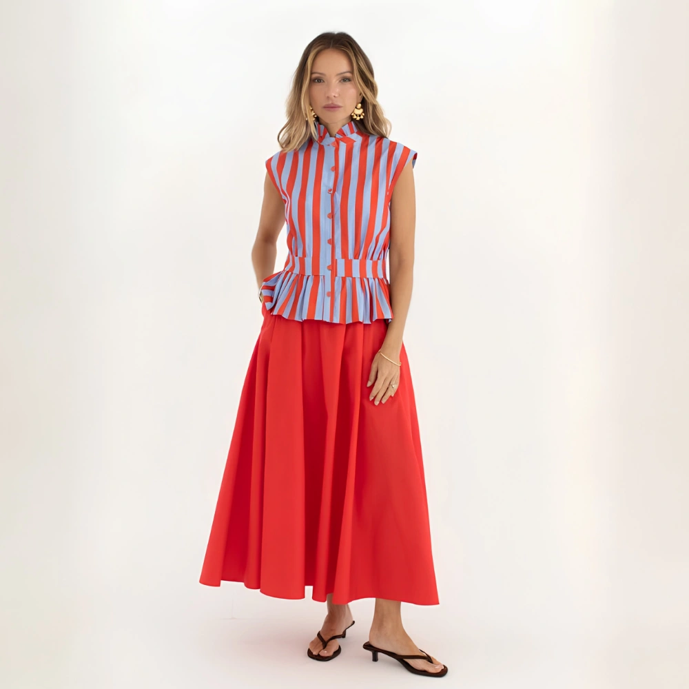 Blusa Peplum Sarja Listrada