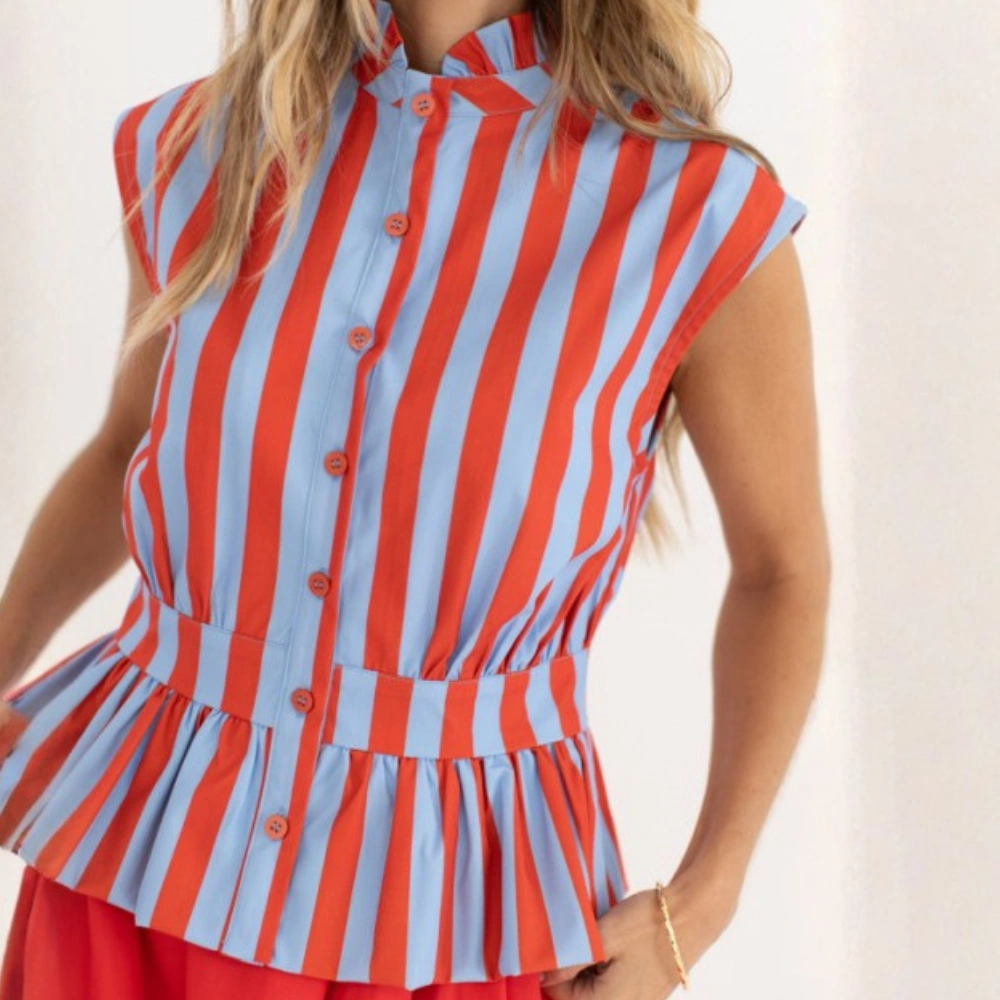 Blusa Peplum Sarja Listrada