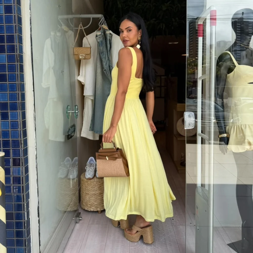 Vestido Alicia Canelado