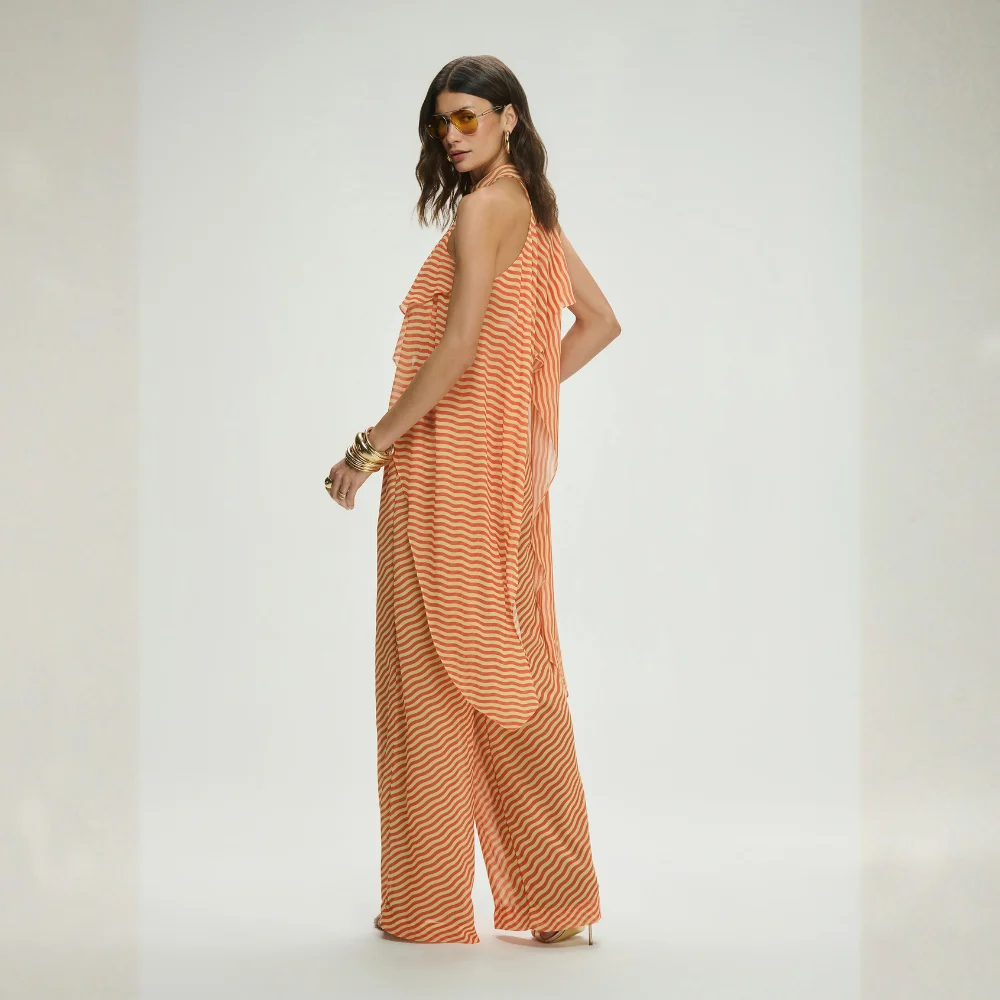 Conj Blusa Assi/Calça W Leg Waves