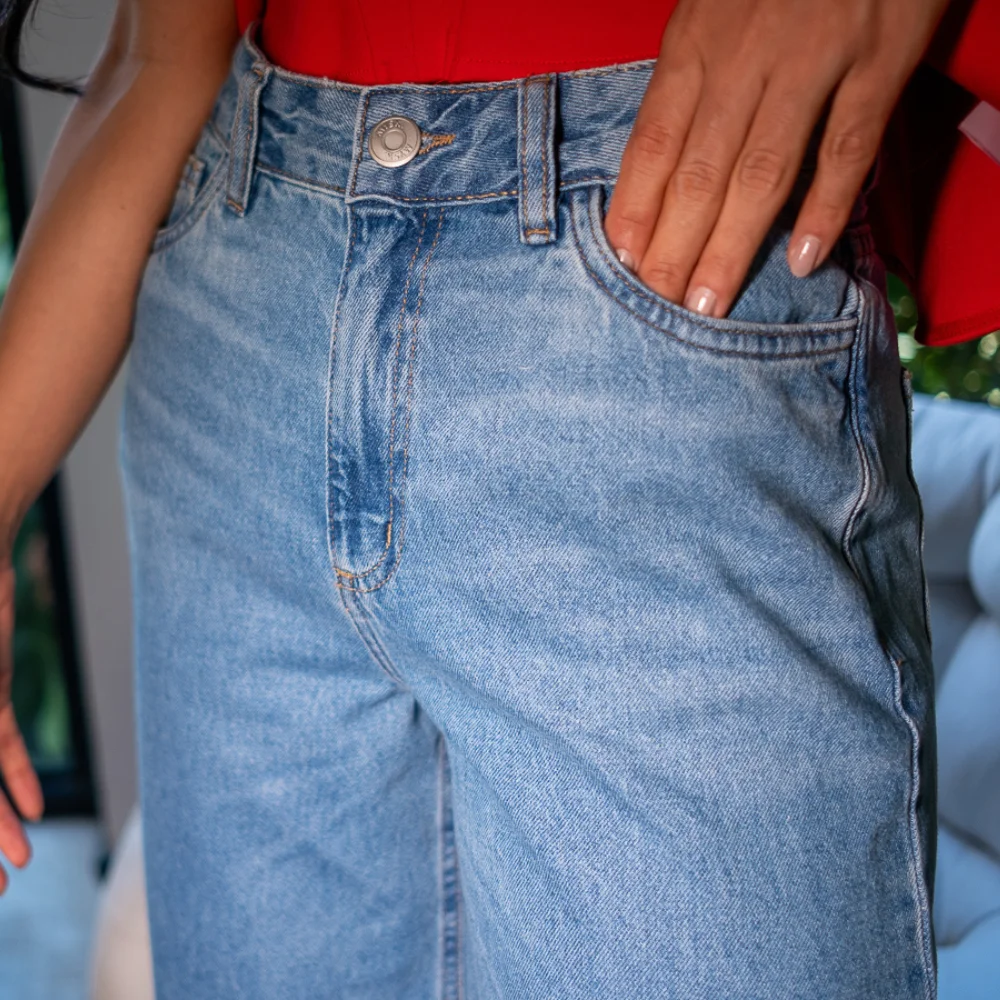 Calça Jeans Wide Leg Rebecca